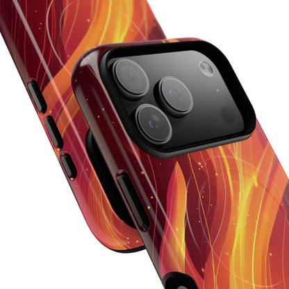 Flaming Flow iPhone 17 Pro Case - Tough+ - CASE•BOB