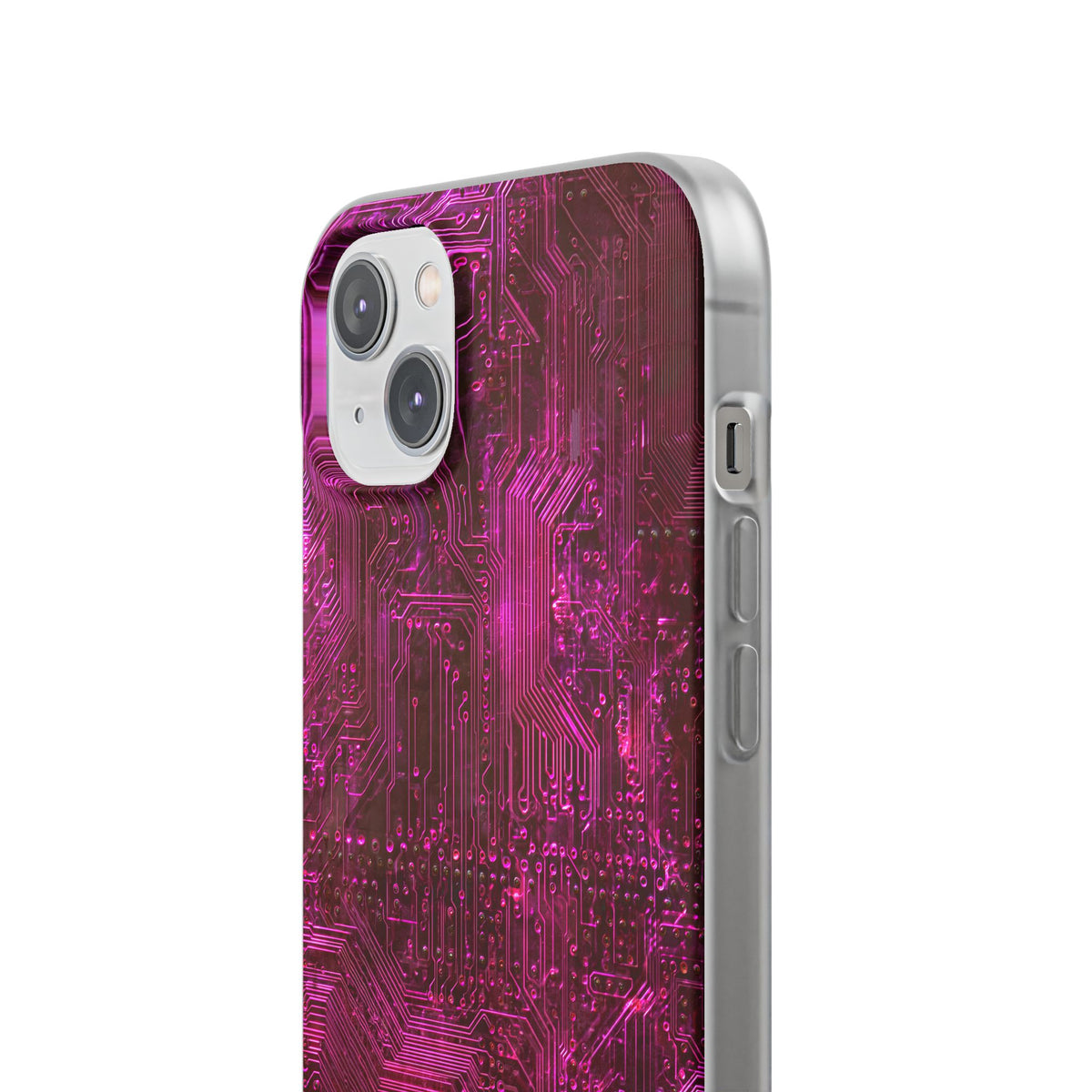 Magenta Circuit Trace · Lite Phone Case for iPhone ·  Pink