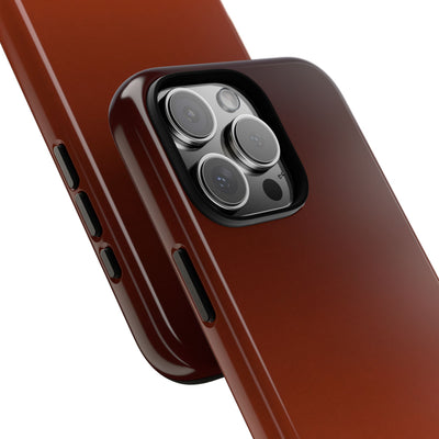 Orange Tough Phone Case for iPhone - Obsidian Ember Fade