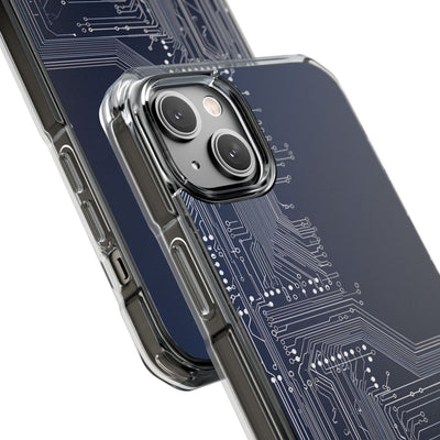 Blue Impact MagSafe Phone Case for iPhone - Cobalt Data Stream