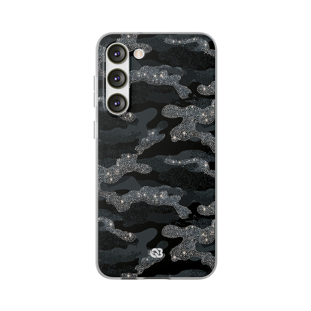 Glitter Shadow Camo · Lite Phone Case for Samsung · Black