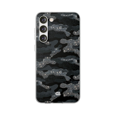 Glitter Shadow Camo · Lite Phone Case for Samsung · Black