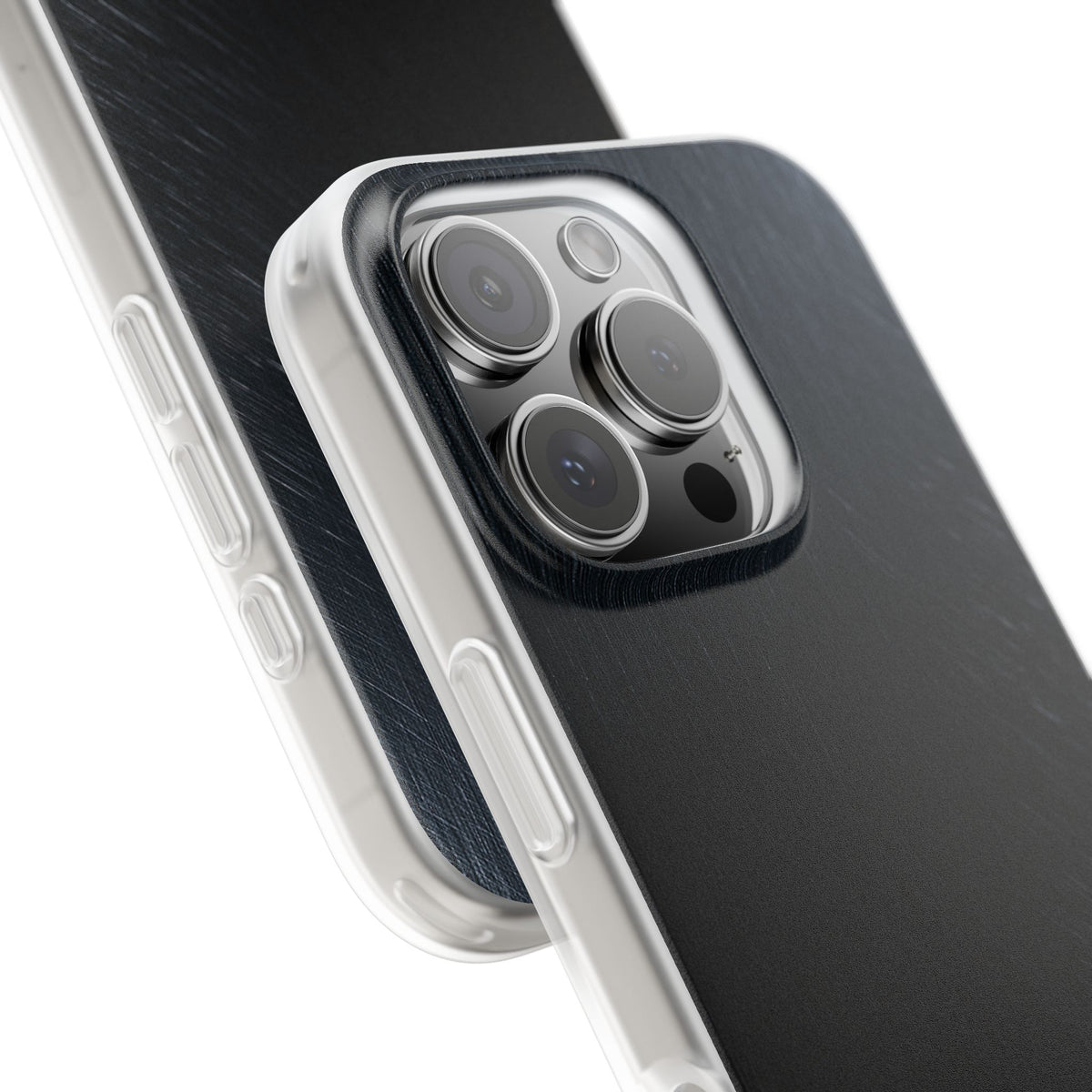 Brushed Obsidian Steel · Lite Phone Case for iPhone ·  Black