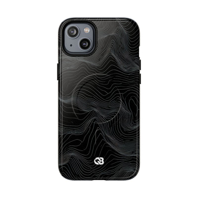 Obsidian Contour Elevation · Tough 2.0 Magnetic Phone Case for iPhone · Black