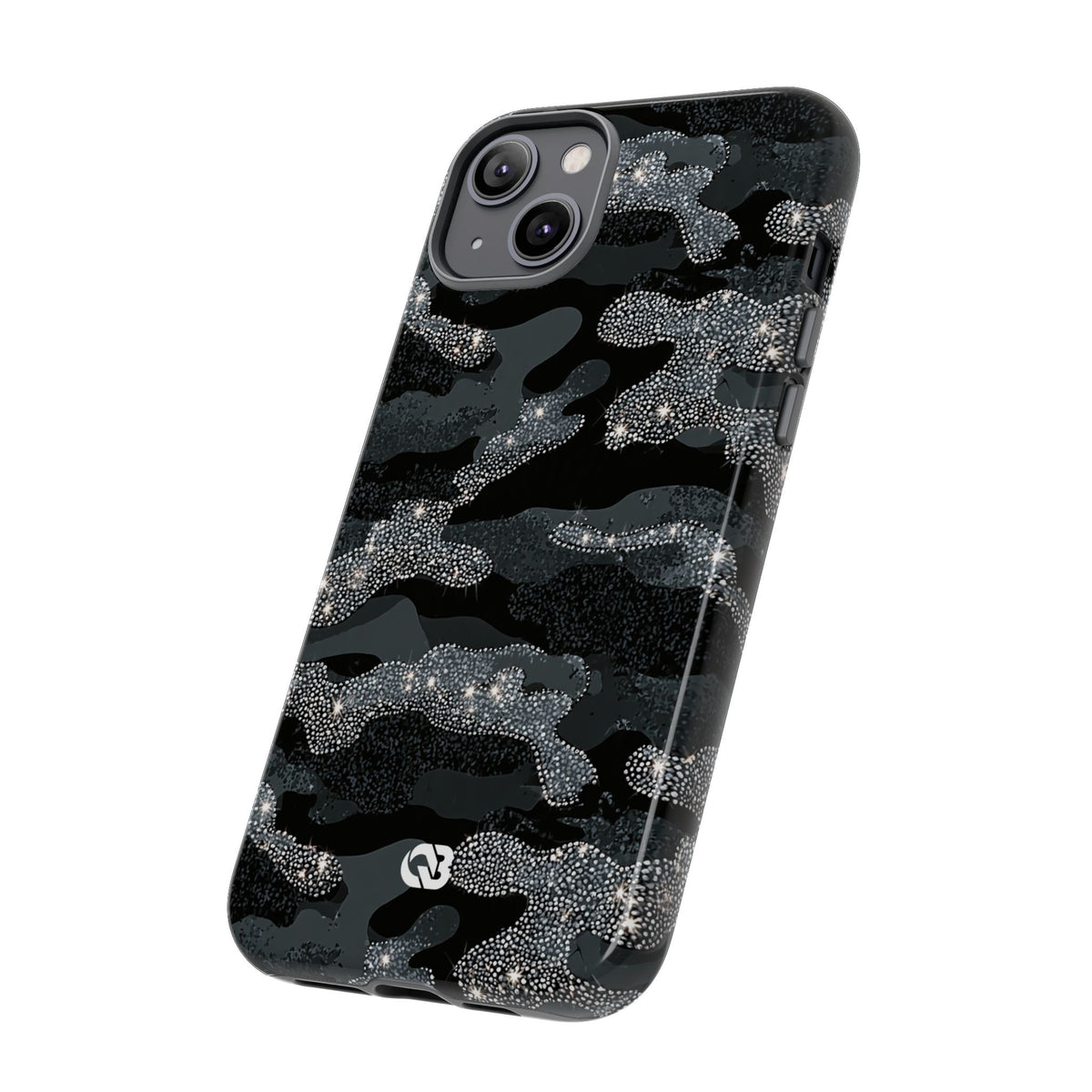 Glitter Shadow Camo · Tough Phone Case for iPhone · Black