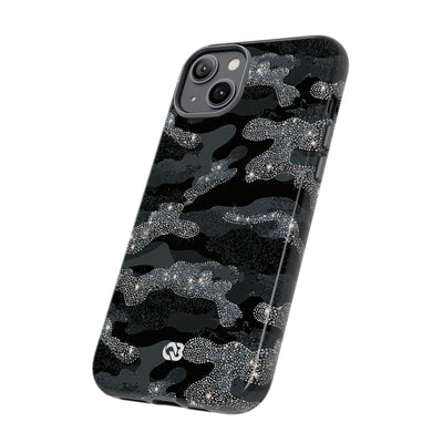 Glitter Shadow Camo · Tough Phone Case for iPhone · Black