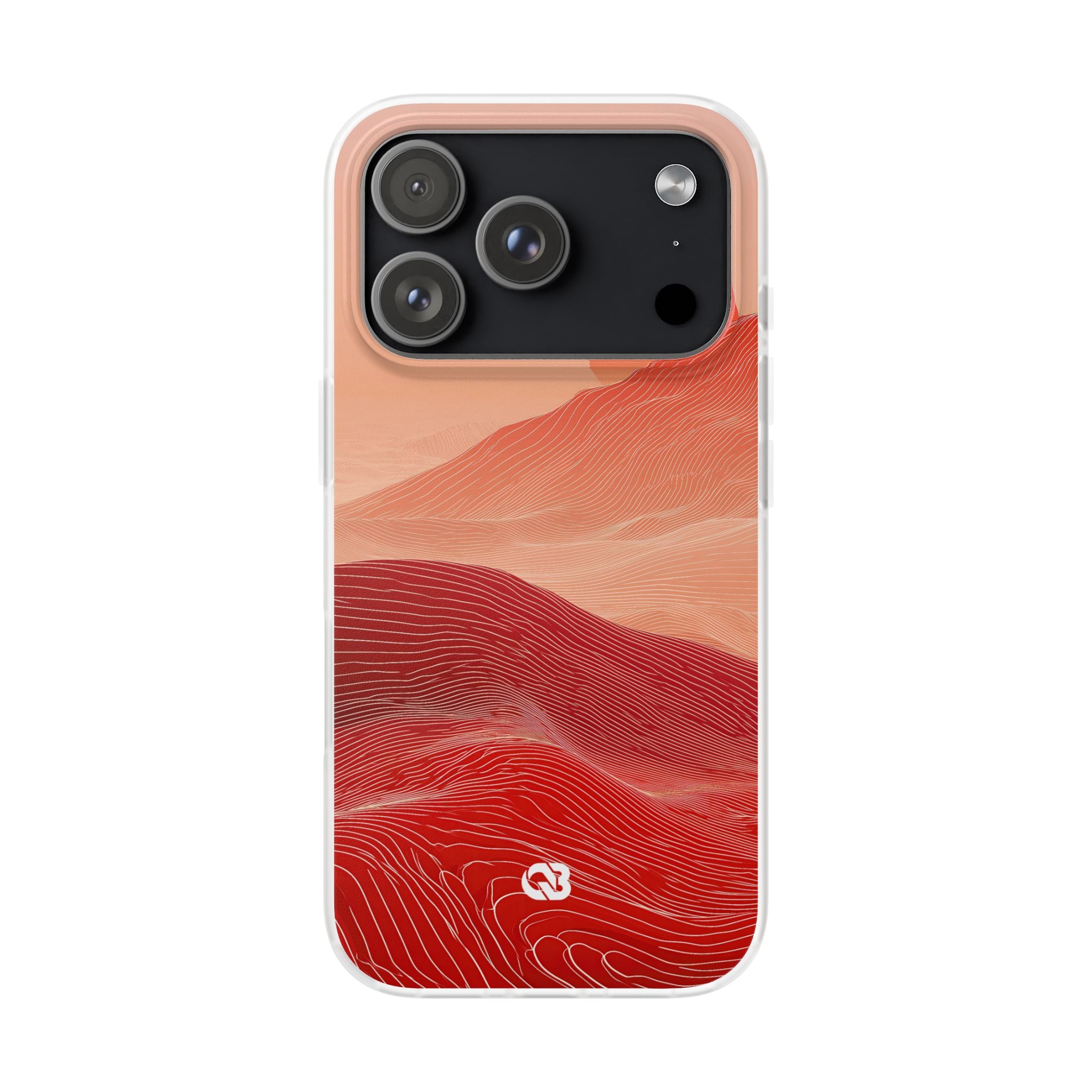 Red Lite Phone Case for iPhone - Crimson Ridge Lines