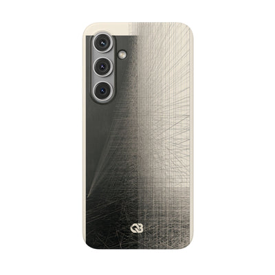 Beige Lite Phone Case for Samsung - Brutalist Graphite Grid