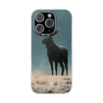 Nordic Boreal Moose · Lite Phone Case for iPhone ·  Blue