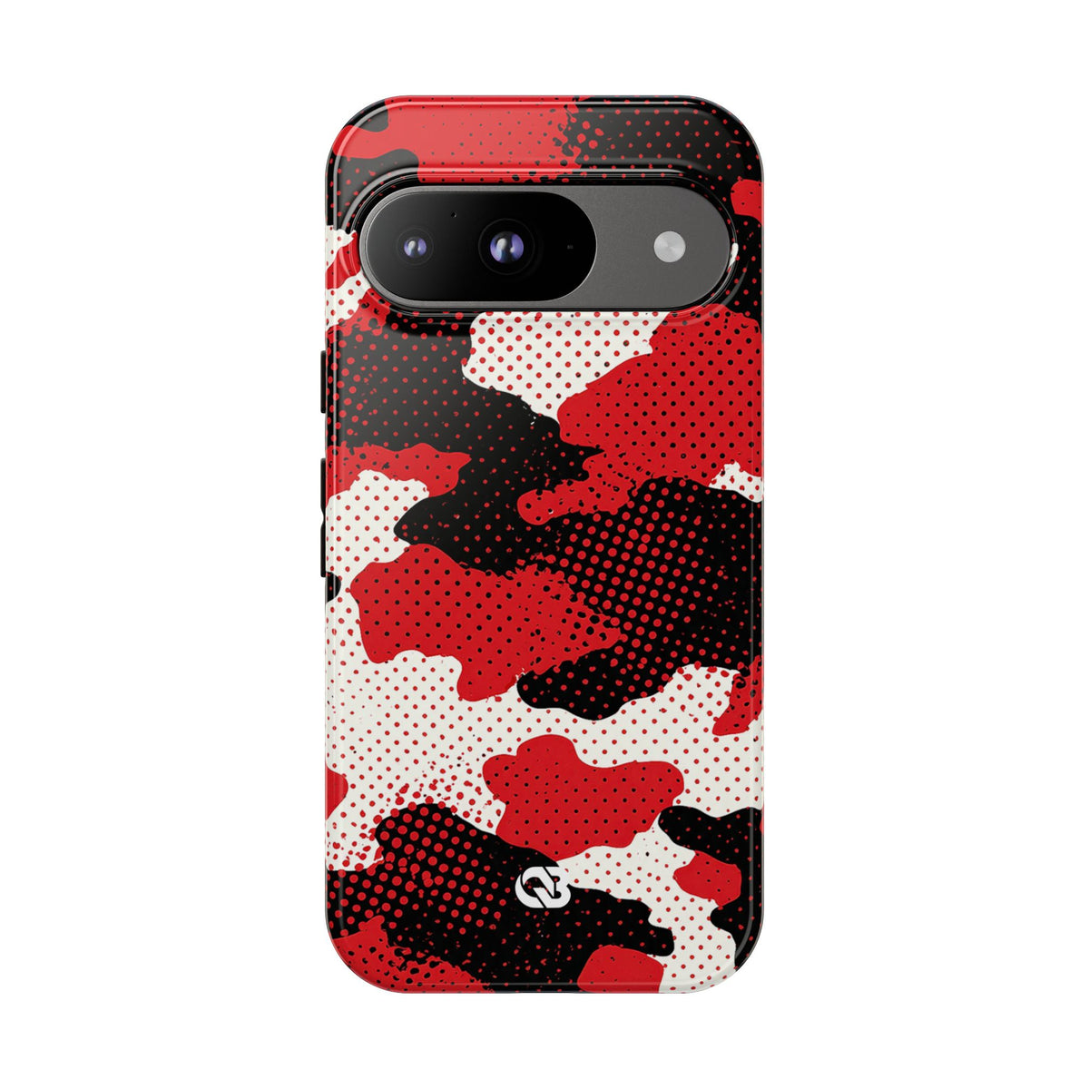 Crimson Halftone Camo · Tough Phone Case for Pixel ·  Red