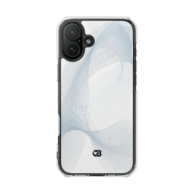 Glacial Contour Waves · Clear Impact Magnetic Phone Case for iPhone · White