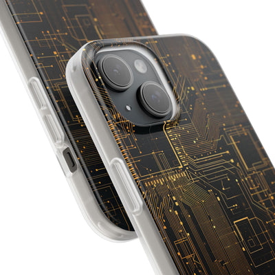 Gold Lite Phone Case for iPhone - Amber Core Mainframe