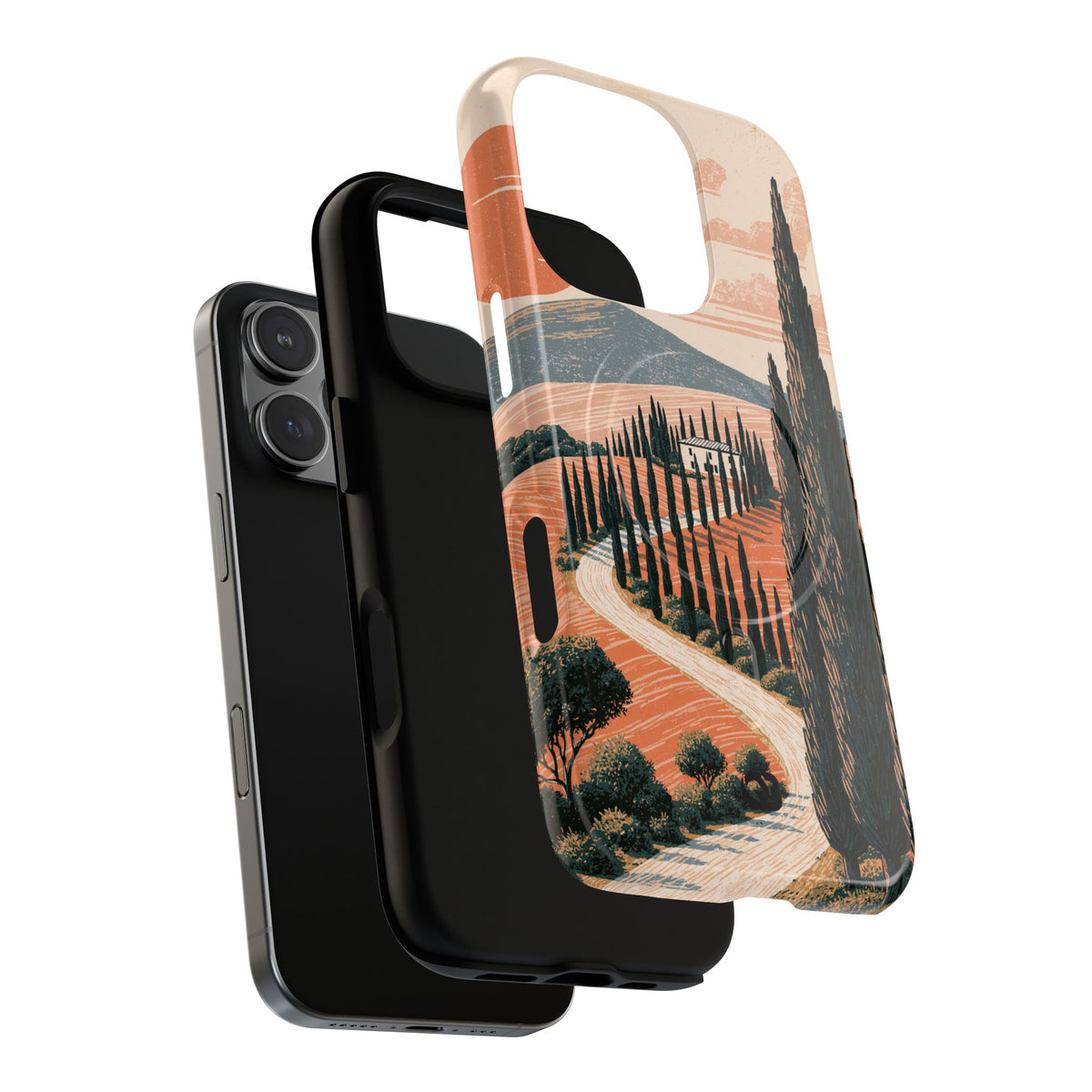 Tuscan Cypress Horizon · Tough 2.0 Magnetic Phone Case for iPhone · Orange