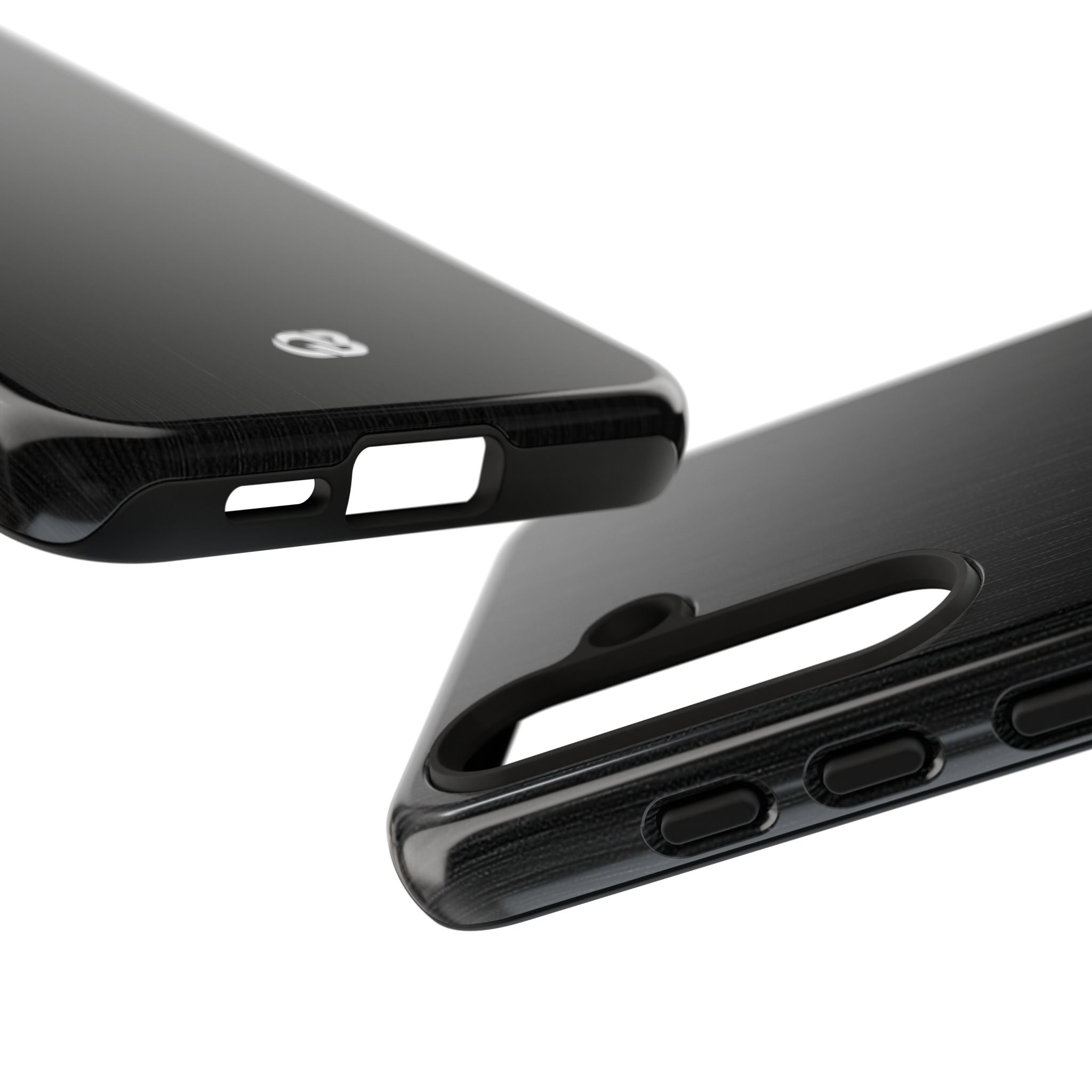 Black Tough Phone Case for Samsung - Brushed Obsidian Slate