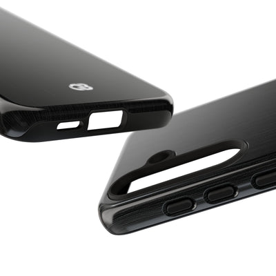 Black Tough Phone Case for Samsung - Brushed Obsidian Slate