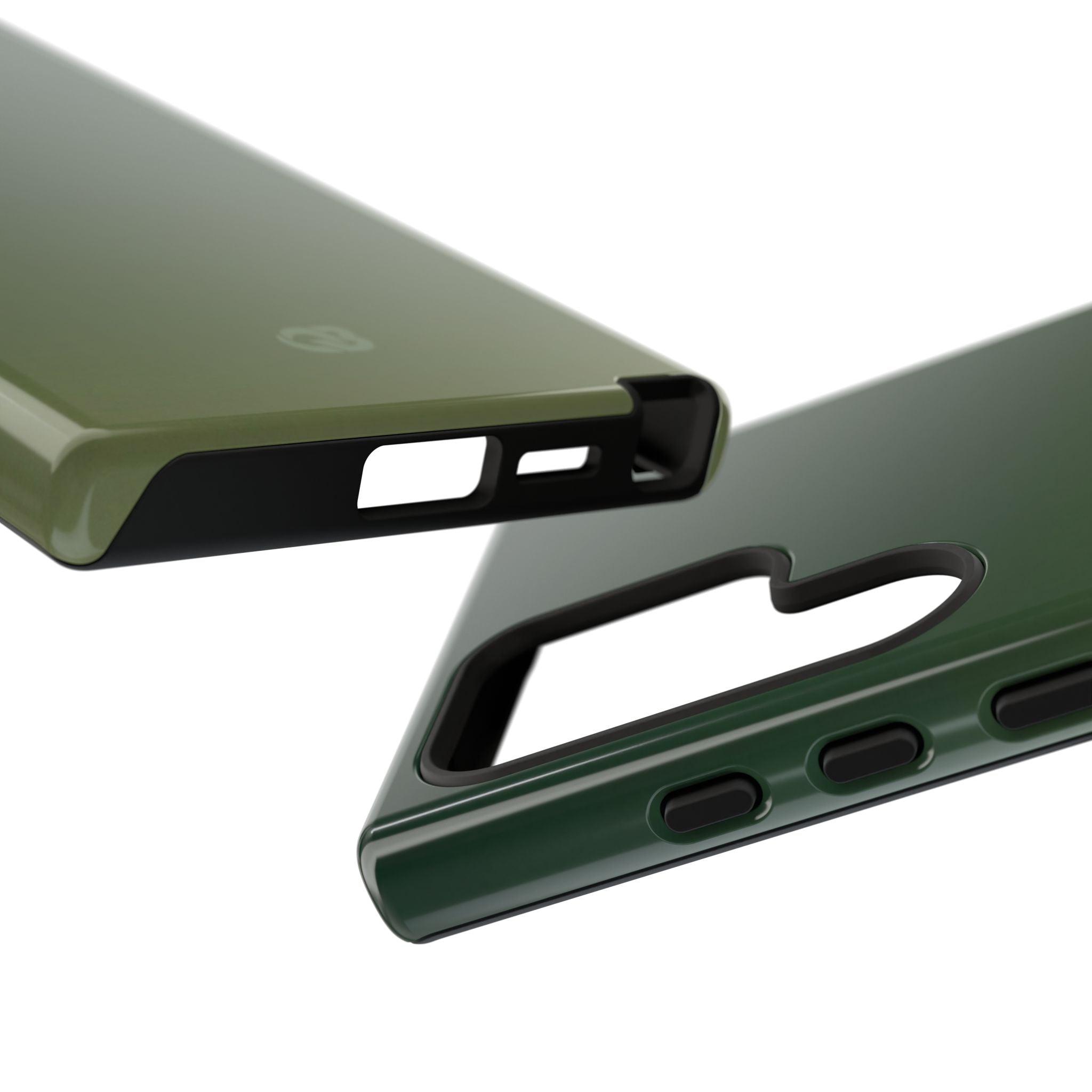 Green Tough Phone Case for Samsung - Shadow Moss Grain
