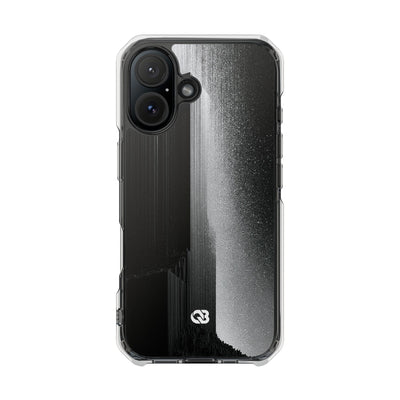 Black Impact MagSafe Phone Case for iPhone - Brutalist Pixel Monolith