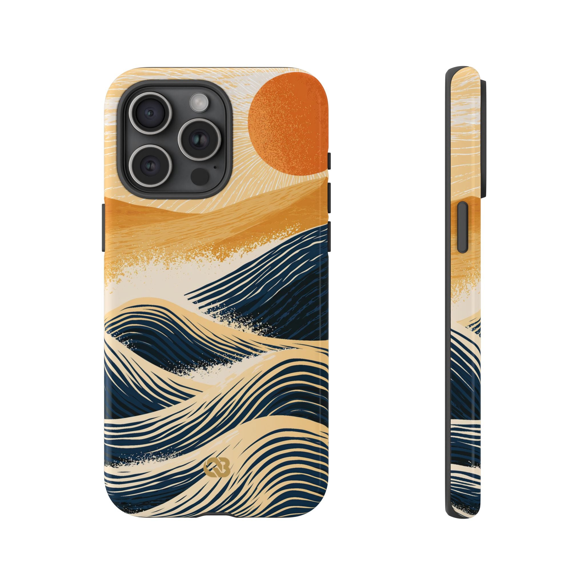 Blue Tough Phone Case for iPhone - Kyoto Cresting Tide