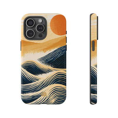 Blue Tough Phone Case for iPhone - Kyoto Cresting Tide