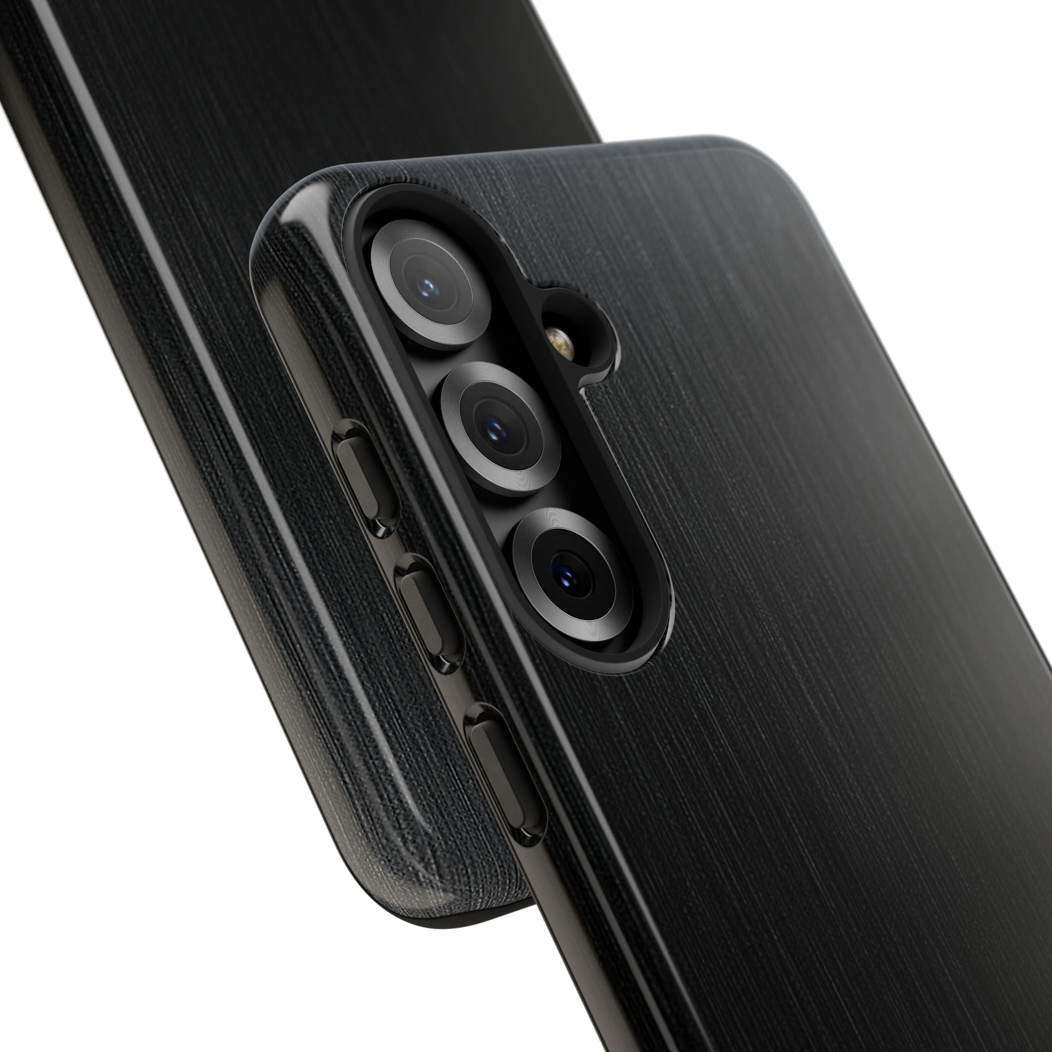 Black Tough Phone Case for Samsung - Brushed Obsidian Slate