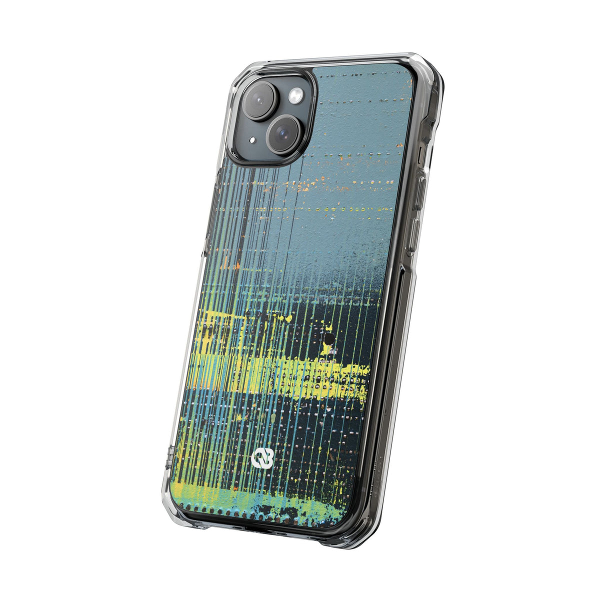 Acid Raster Circuit · Clear Impact Magnetic Phone Case for iPhone · Teal