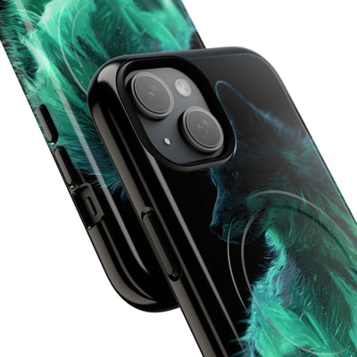 Nordic Aurora Fox · Tough 2.0 Magnetic Phone Case for iPhone · Teal