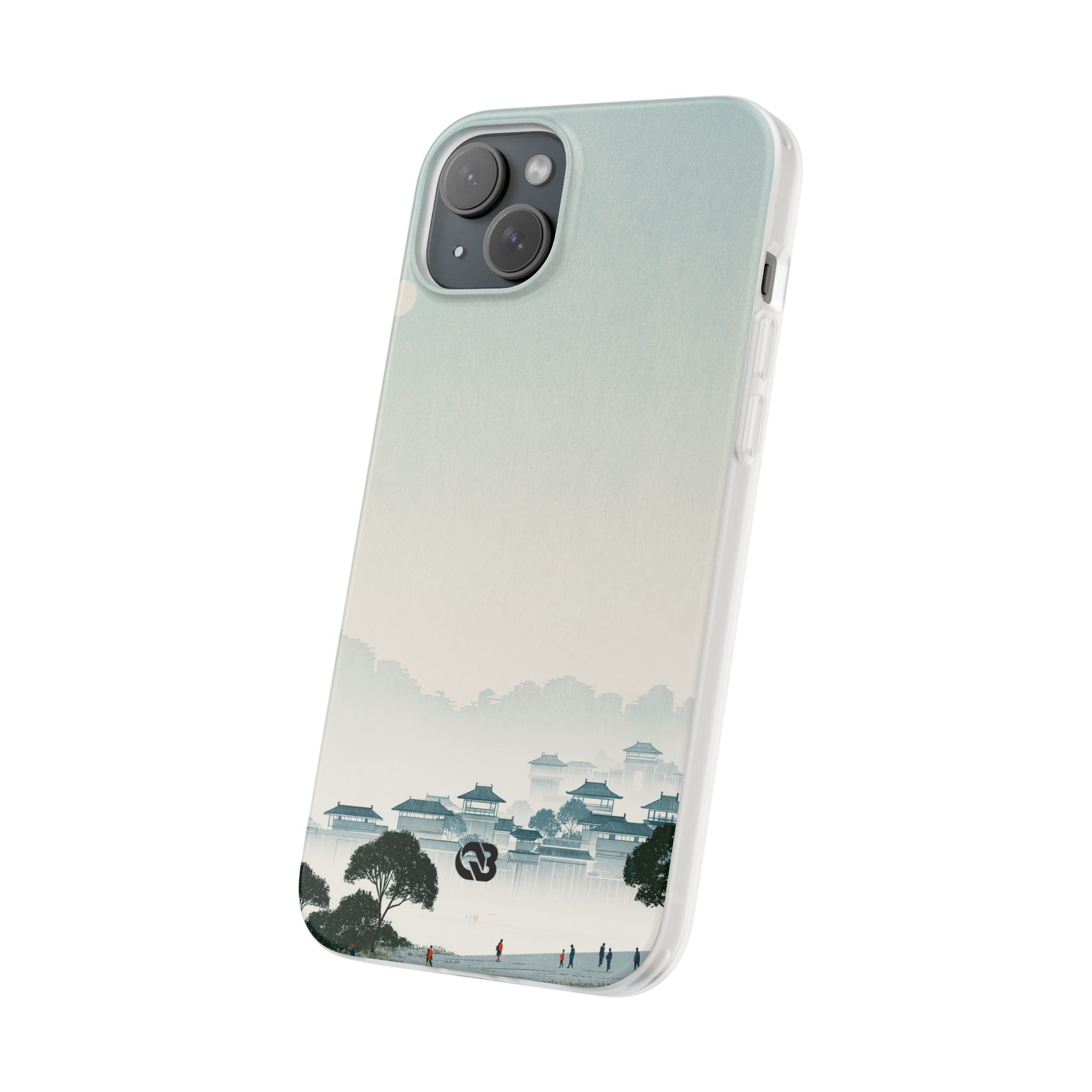 Blue Lite Phone Case for iPhone - Mist Valley Pagoda