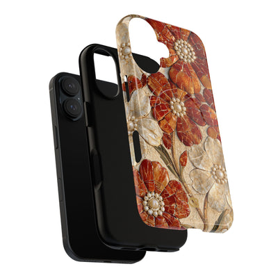 Carnelian Pearl Bloom · Tough 2.0 Magnetic Phone Case for iPhone · Orange