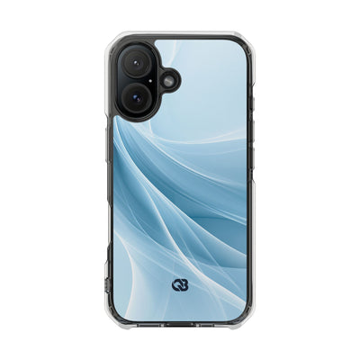 Glacial Ridge Contours · Clear Impact Magnetic Phone Case for iPhone · Blue