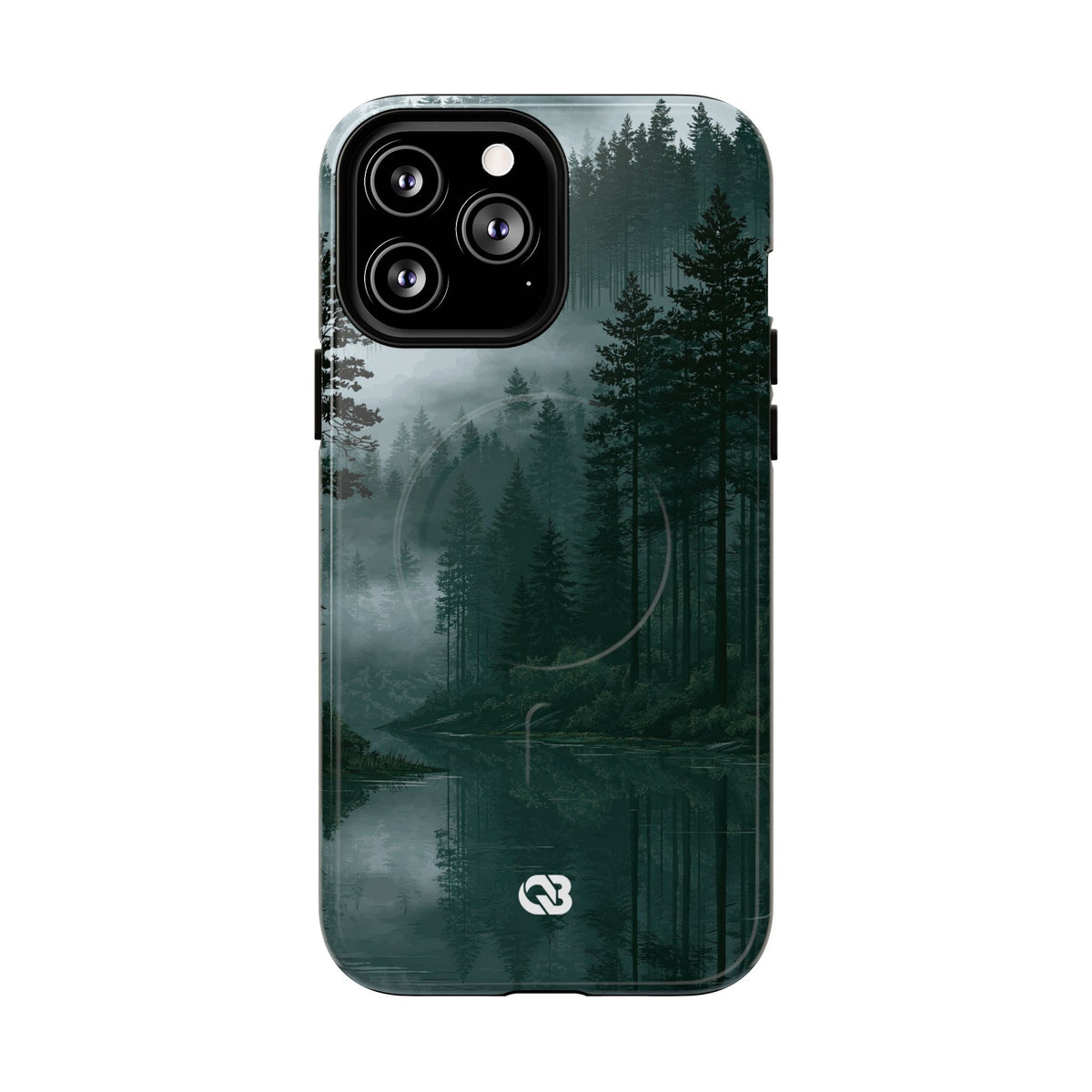 Misty Pine Reflections · Tough 2.0 Magnetic Phone Case for iPhone · Green