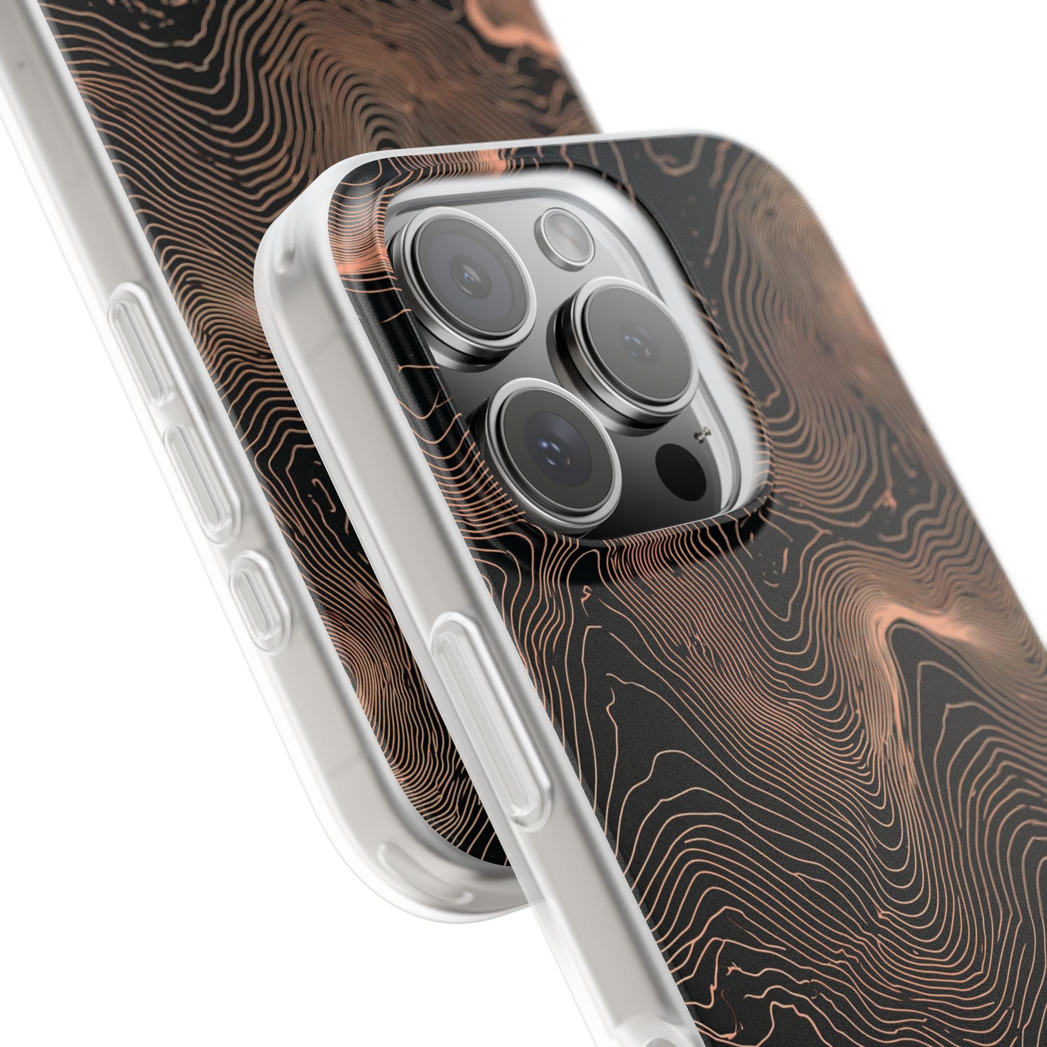Orange Lite Phone Case for iPhone - Salmon Ridge Topo