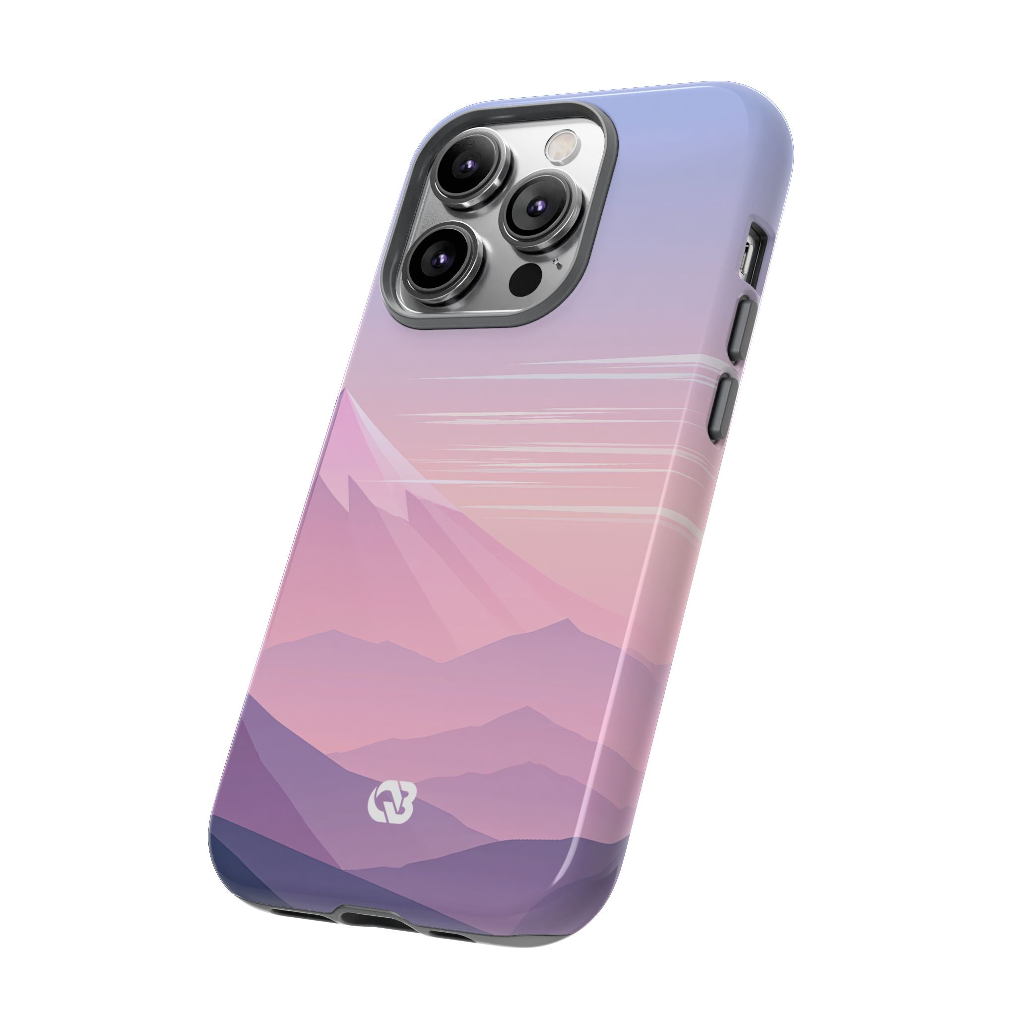 Purple Tough Phone Case for iPhone - Lavender Alpine Dawn