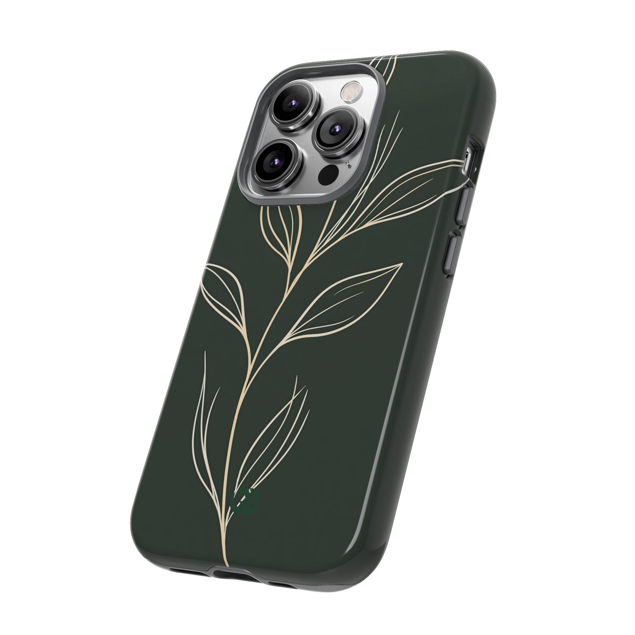Green Tough Phone Case for iPhone - Deep Moss Willow