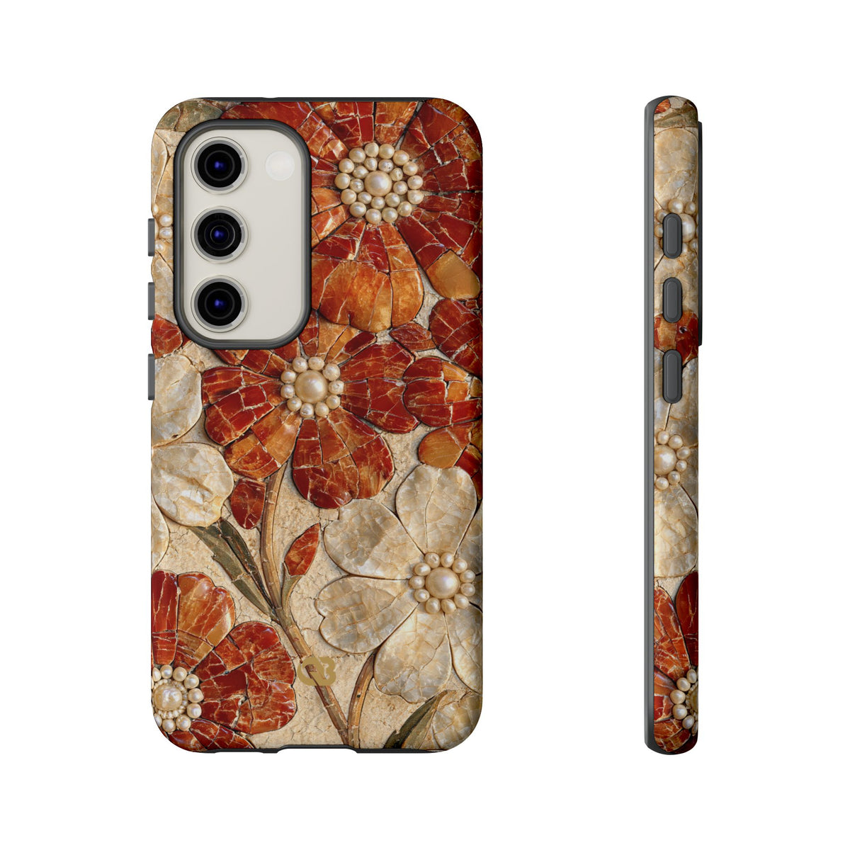 Carnelian Pearl Bloom · Tough Phone Case for Samsung · Orange