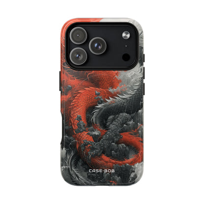 Twin Dragons Crimson iPhone 17 Pro Case - Tough+ - CASE•BOB