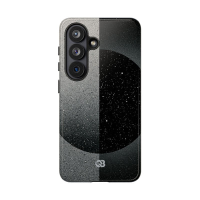 Black Tough Phone Case for Samsung - Lunar Static Orbit