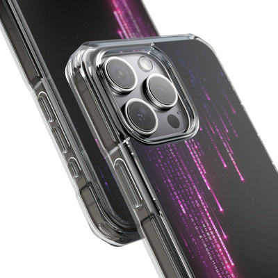 Binary Cascade · Clear Impact Magnetic Phone Case for iPhone · Black