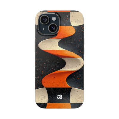 Orange Grit Twist · Coque de téléphone Soft pour iPhone