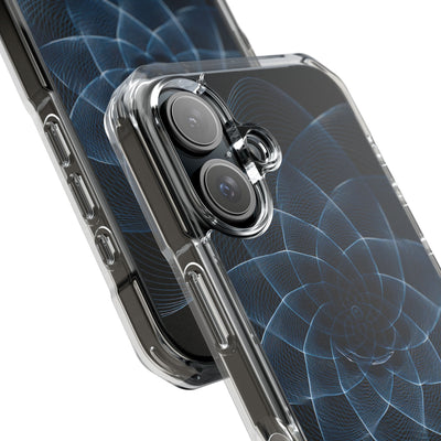 Blue Impact MagSafe Phone Case for iPhone - Cobalt Geometric Bloom