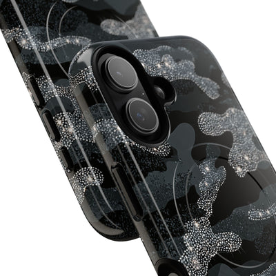 Glitter Shadow Camo · Tough 2.0 Magnetic Phone Case for iPhone · Black