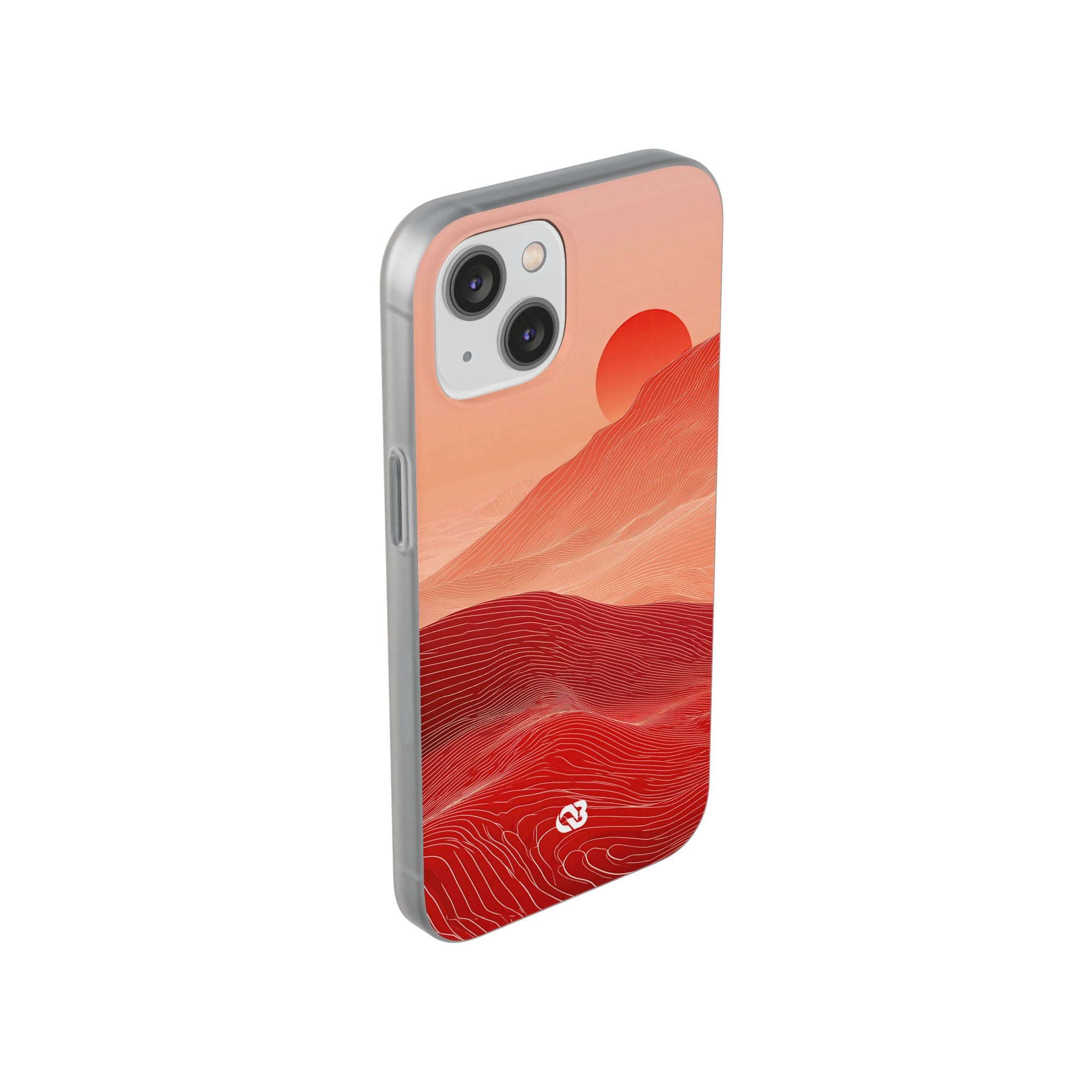 Red Lite Phone Case for iPhone - Crimson Ridge Lines