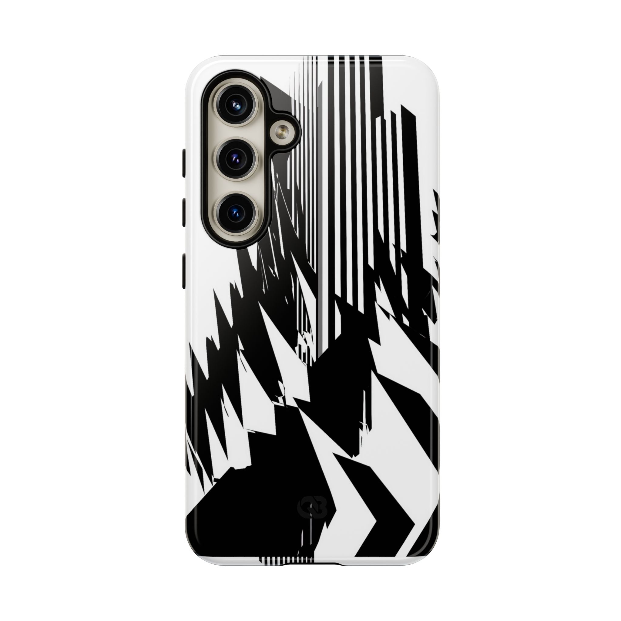White Tough Phone Case for Samsung - Shattered Vector Spire