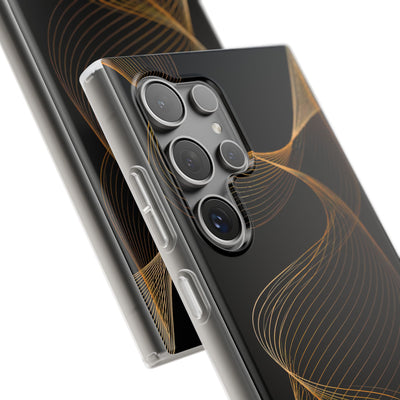 Golden Contour Flow · Lite Phone Case for Samsung · Black