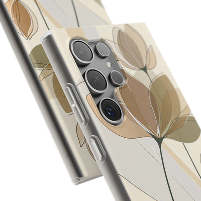 Beige Lite Phone Case for Samsung - Muted Ochre Petals