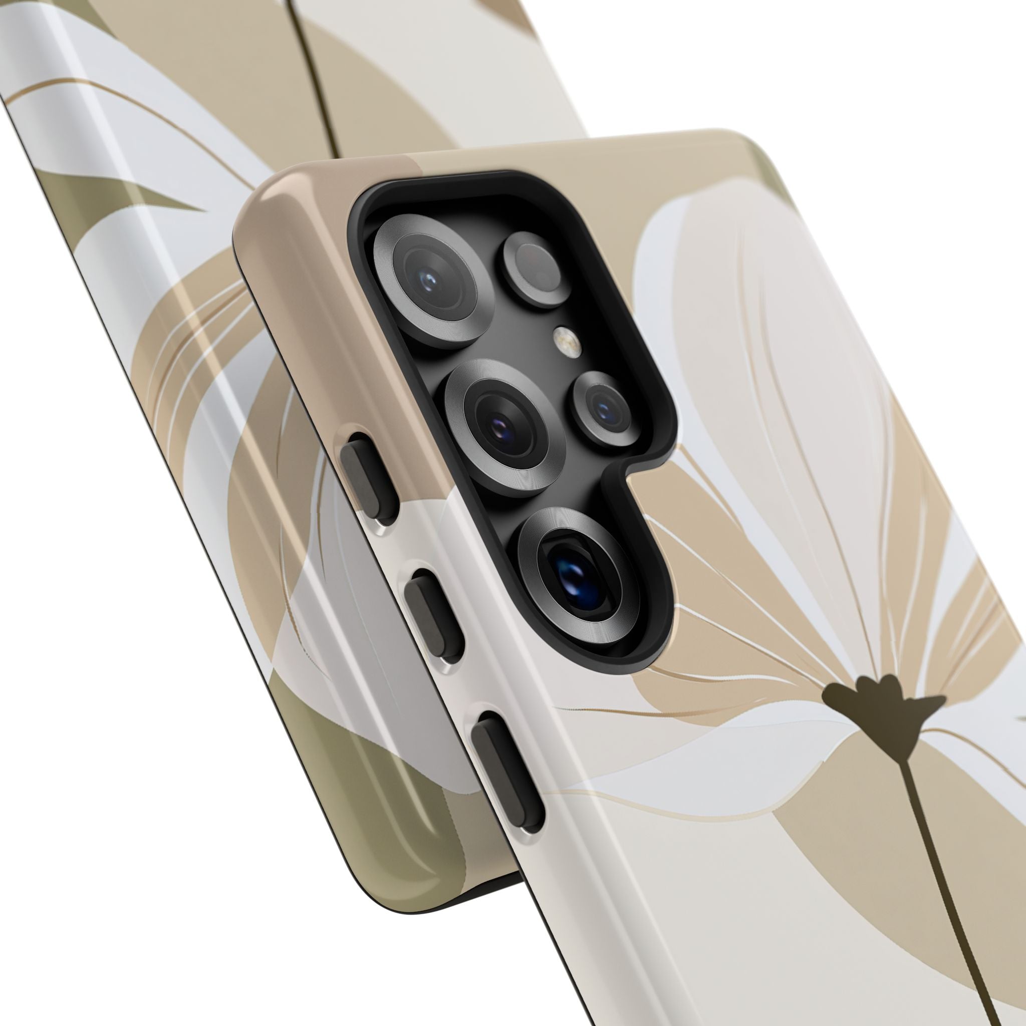 Beige Tough Phone Case for Samsung - Sage Linen Magnolia