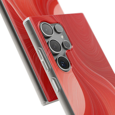 Red Lite Phone Case for Samsung - Crimson Silk Strands