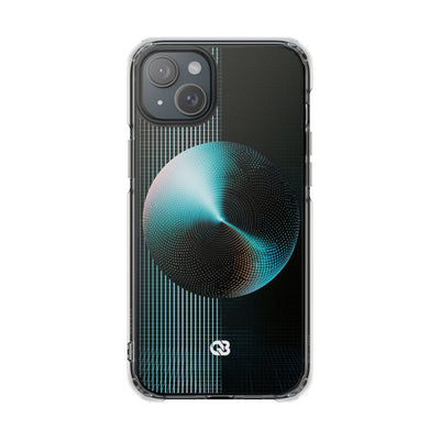 Blue Impact MagSafe Phone Case for iPhone - Cyan Vector Sphere