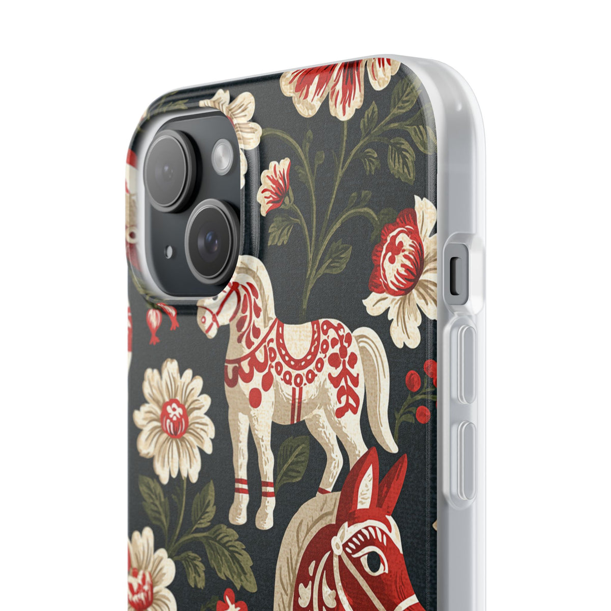 Nordic Dala Meadow · Lite Phone Case for iPhone ·  Red
