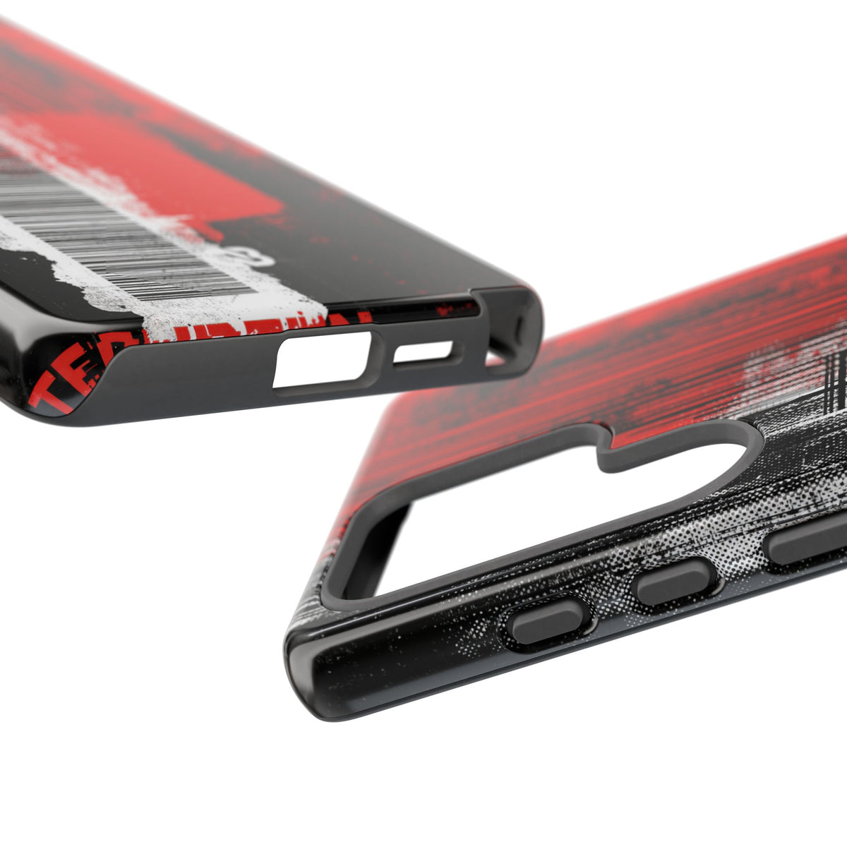 Distorted Barcode · Tough Phone Case for Samsung · Black