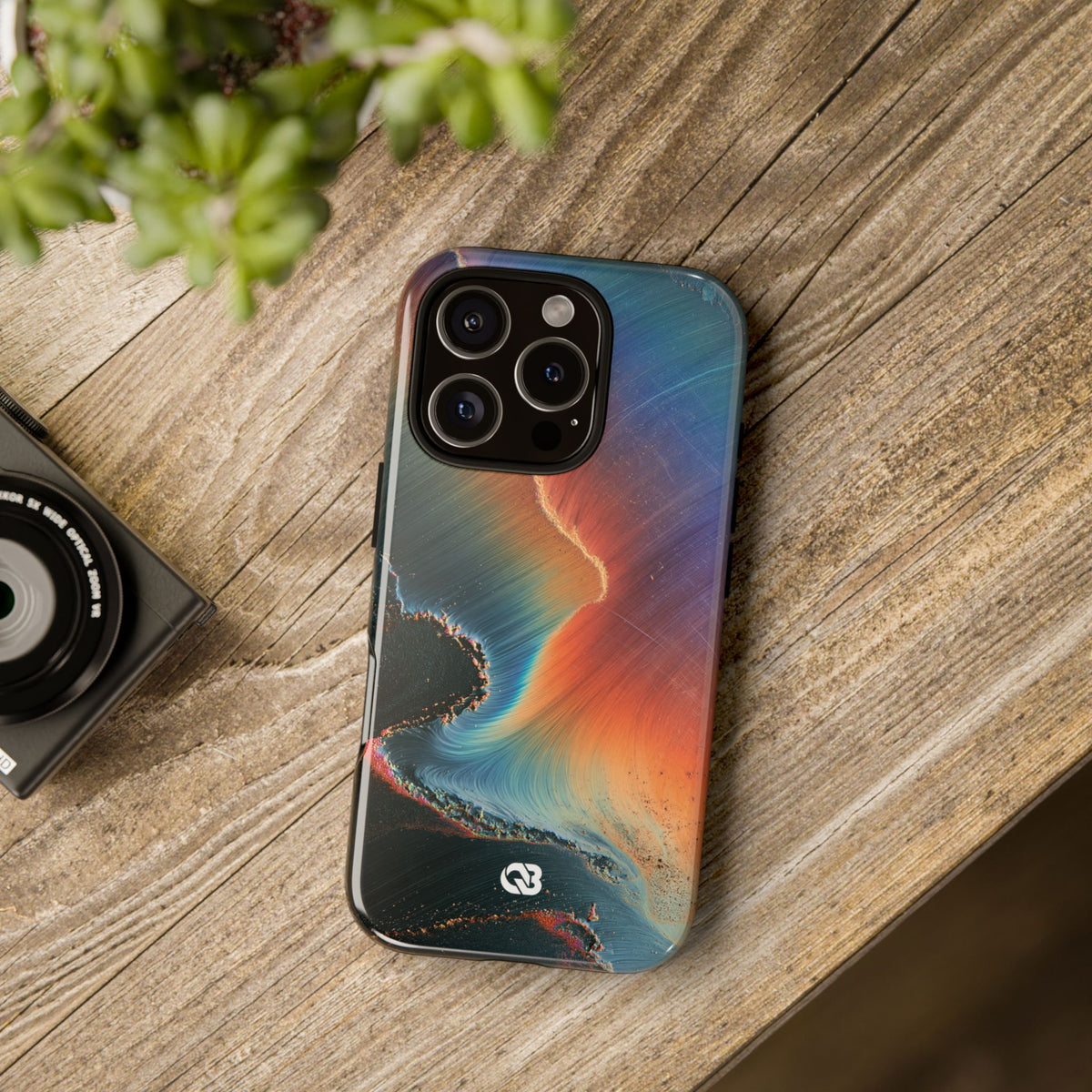 Prismatic Aura Shift · Tough Phone Case for iPhone · Blue